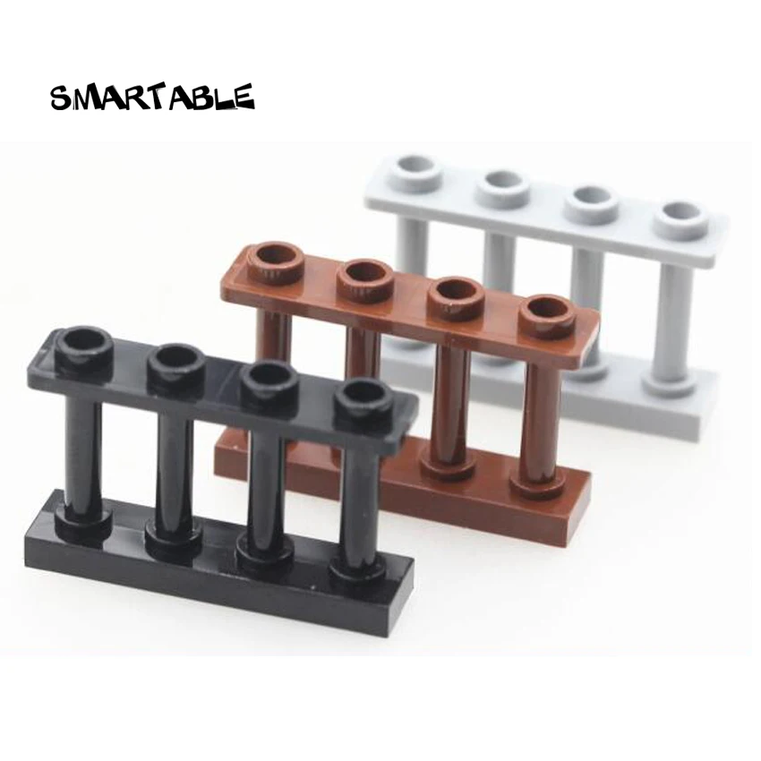 Smartable Fence 1x4x2 Building Block MOC Parts Toys For Children Creative Compatible Major Brand City 15332 Toy 40pcs/lot