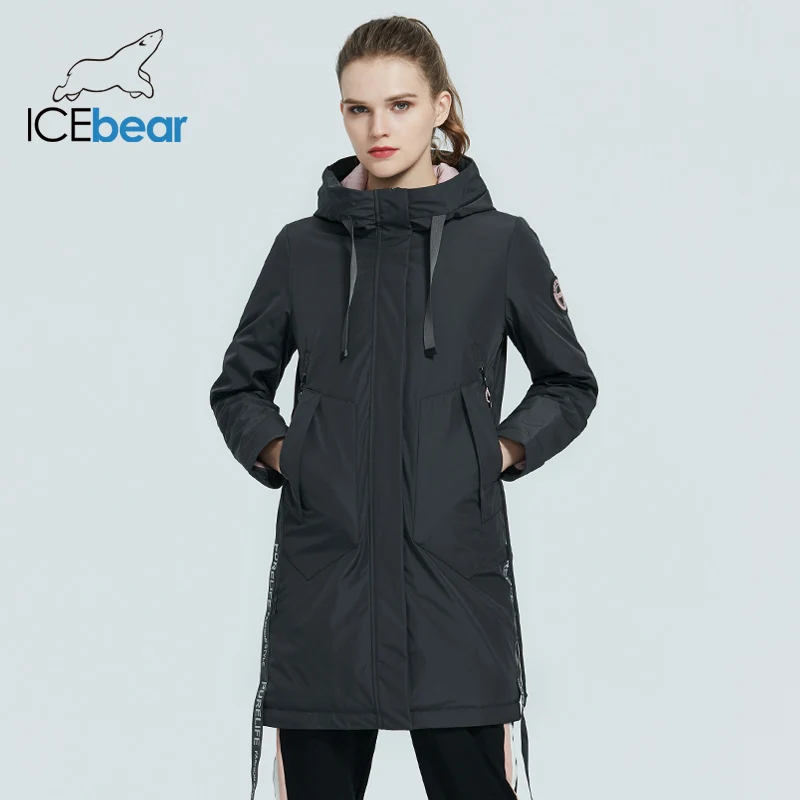 ICEbear-chaqueta con capucha para mujer, abrigo informal, parka de calidad, ropa de marca, GWC20035I, otoño, 2023