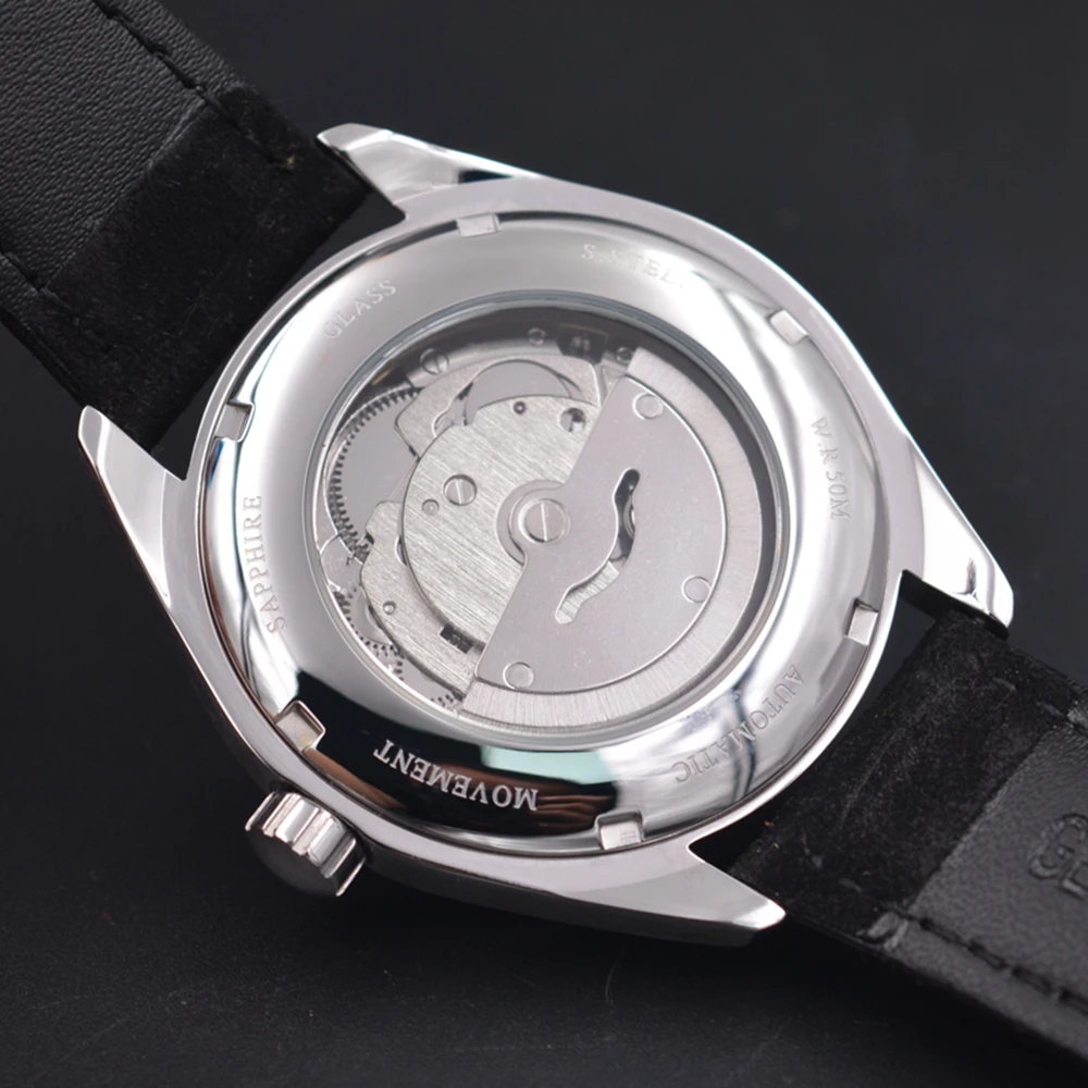 New arrival Fashion 41mm Corgeut Japan MIYOTA  Sapphire Glass top brand luxury clock male leather Automatic Movement men\'s Watch