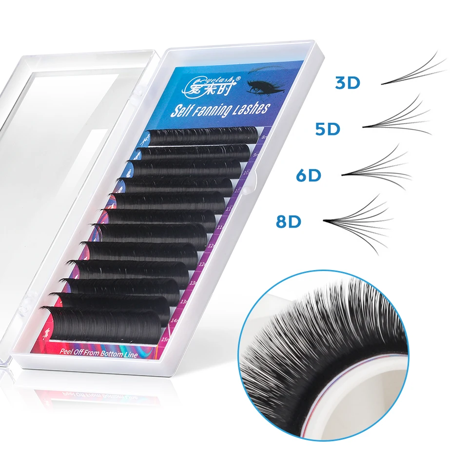 THINKSHOW Easy Faning Lashes Extension DIY 2D/3D/4D/5D/6D Eyelashes 3D Russian Volume Fan Lash Blooming Lashes Makeup Tool