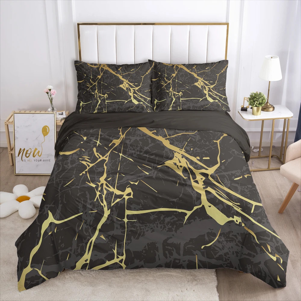 3D Bedding Set Blanket/Comforter/duvet Cover Pillowcases Luxury Bed Linens Bed Set Queen King Double Size Nordic Gray