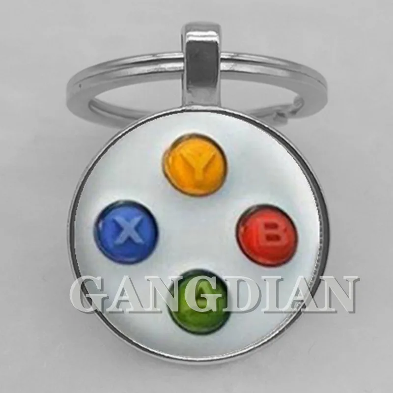 New/Game Button Playstation Game Controller Picture, Men\'s and Women\'s Keychain Premium Car Keychain and Convex Glass Keychain.