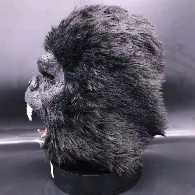 King Kong Planet of The Apes Gorilla Latex Hood, Animal Masks, Blood, Scary, Halloween, Monkey Head Mask, Adult