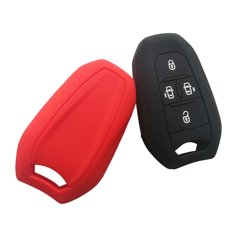 Silicone Car Key Cover For Peugeot Traveller Expert For Citroen Jumpy Dispatch SpaceTourer 2016-2019 Case For Keys Cover Cap Fob