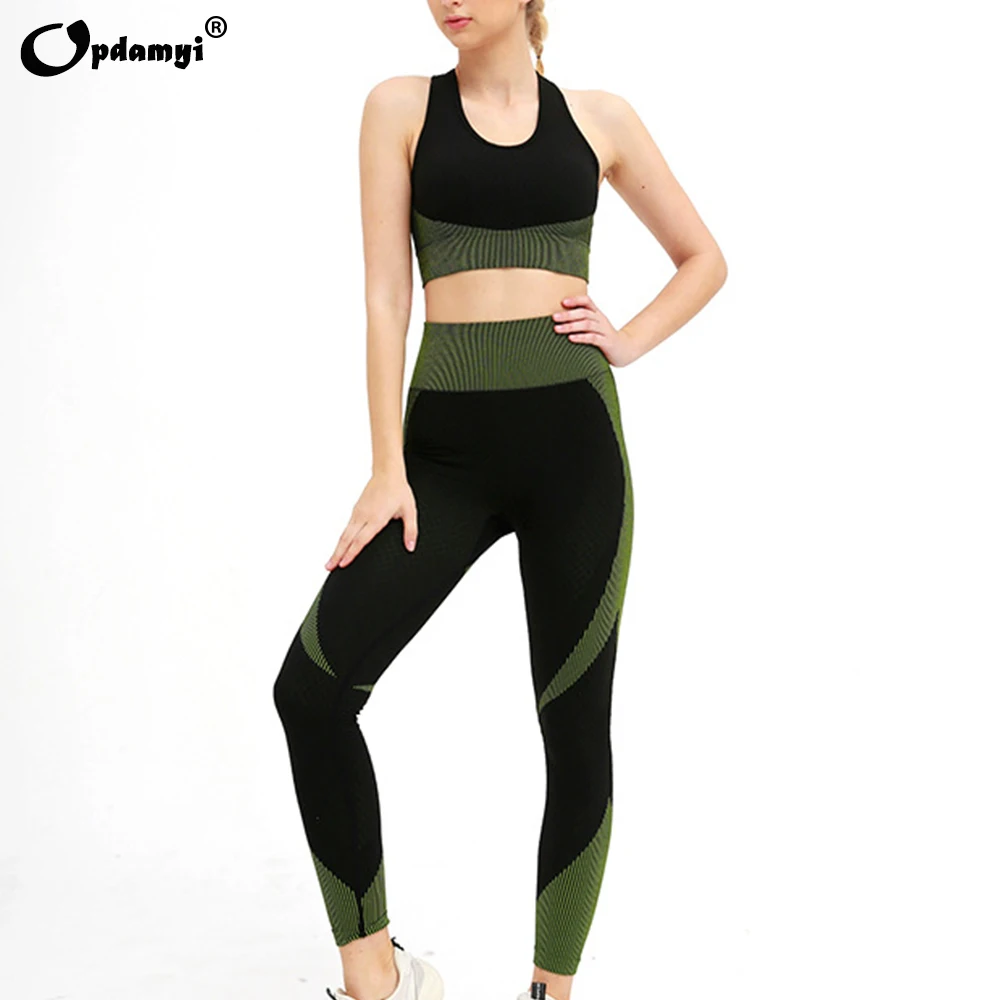 Seamless Workout Yoga Sets Female Sport Gym suit Wear Running Clothes Women\'s Fitness Sport Yoga Suit Sports Bra yoga clothing