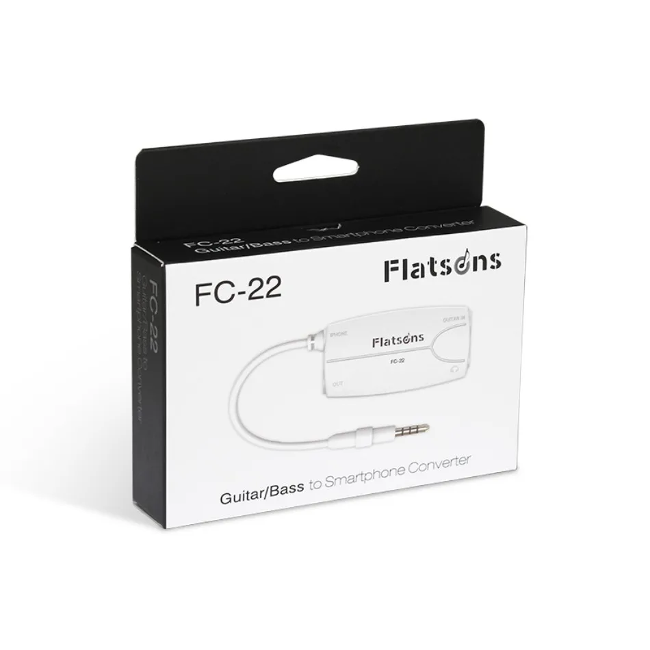 Flatsons Guitar/Bass Converter Audio Interface Connector Guitar Smart Kit to Smart Phone Tablet Connection