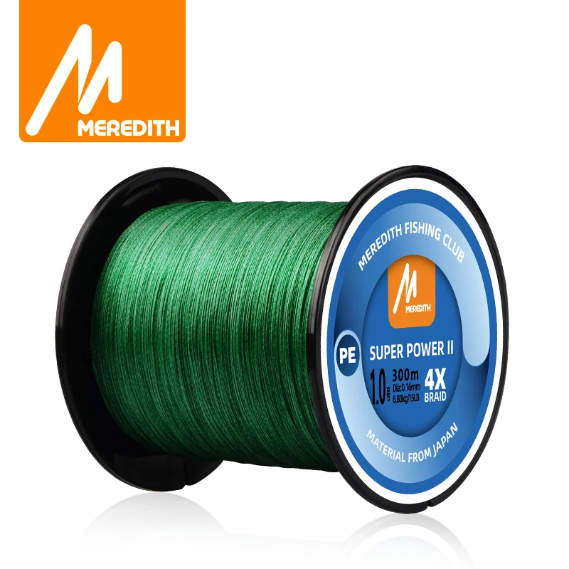 MEREDITH 1000M 15-80LB Multifilament Smooth Fishing Line 4 Strands Braided PE Fishing Line for Carp Fishing Saltwater Freshwater