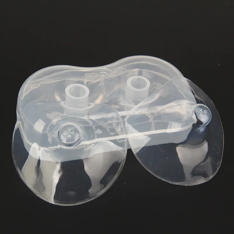 หัวนม Shields ป้องกันซิลิโคนนมแม่ให้นมบุตรรอบการออกแบบ Extractor Baby Nipple Shield