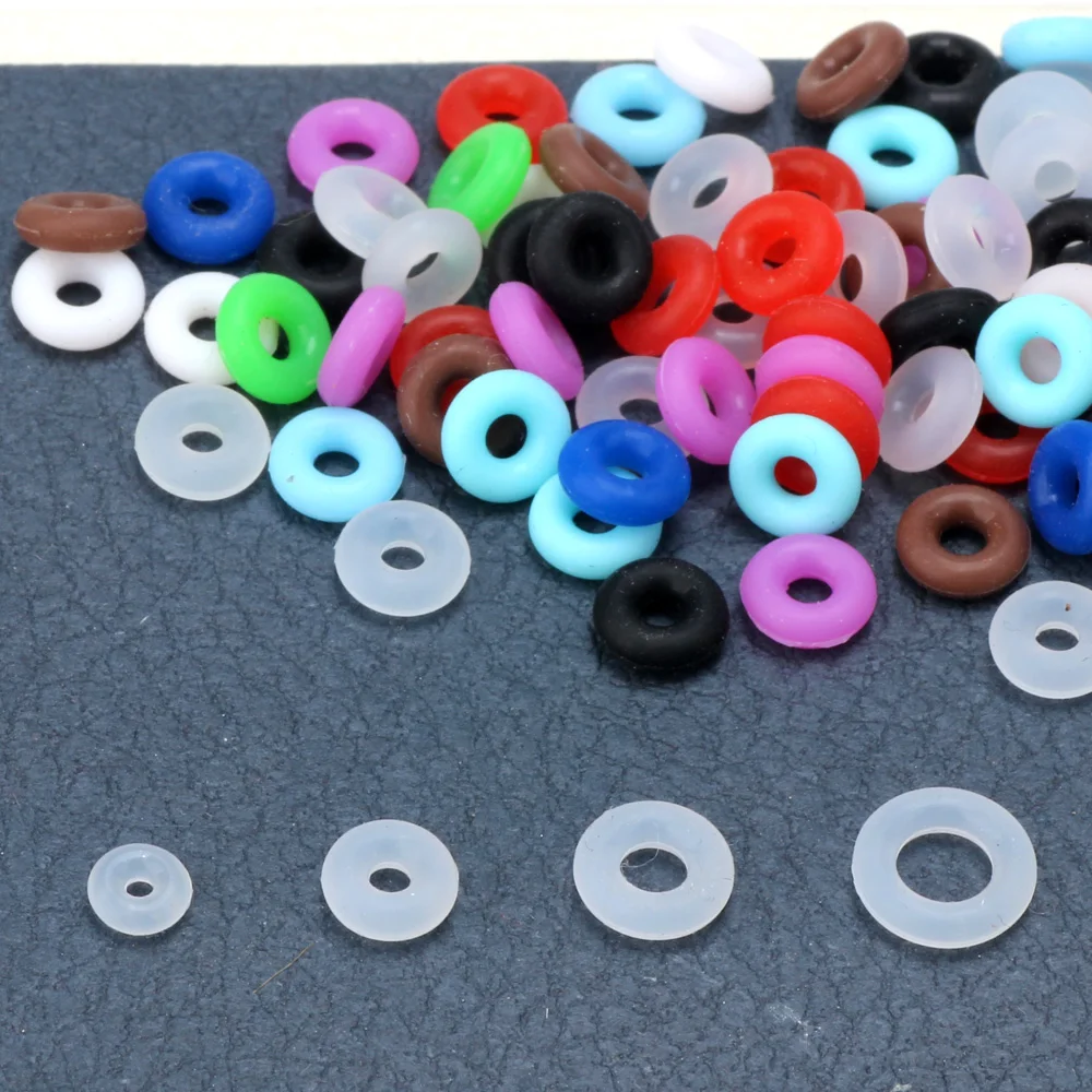 100PCS/LOT 4.5mm/6mm/7mm/8mm White Rubber Stopper Rings Charms Fit Leather Rope Non-Slip Jewelry Making DIY Positioning Beads