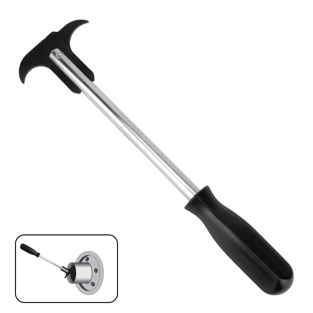 Wrench Puller Oil Seal Disassembly Tools Black Plastic Handle Carbon Steel Oil Seal Puller Double Screwdriver Car Repair Tool