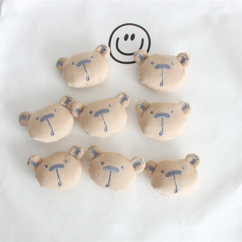 

10pcs/lot DIY Handmade Cute cartoon coffee bear dolls Appliques For Clothes Sewing Supplies DIY Hair clip Accessories