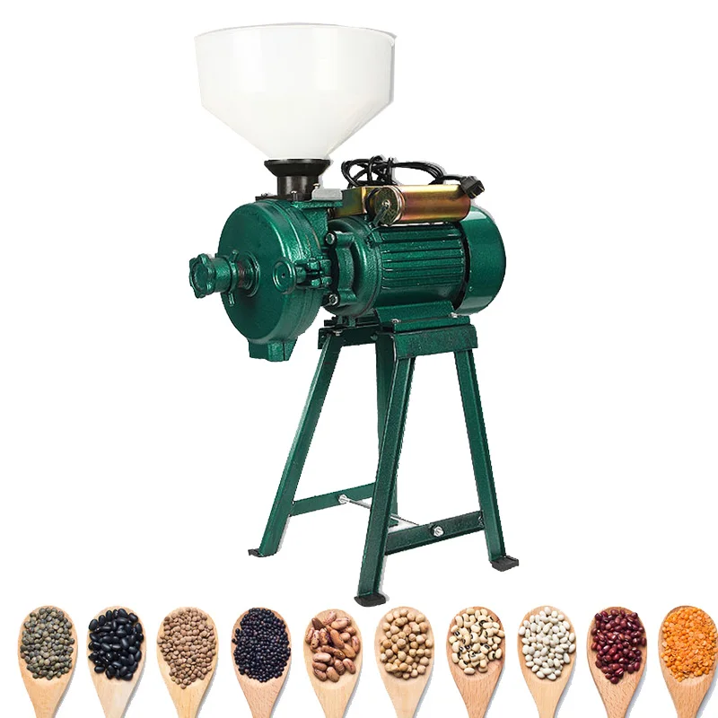 Dry Wet Grinder 2500W Commercial Grain Grinder Machine Feed Mill Pulverizer Peanut Butter Machine High Efficiency Grinding