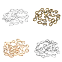 30pcs/lot 7.7*23mm Charms Infinity Symbol Connectors Gold Silver Bronze Pendants For DIY Jewelry Making Supplies Accessories