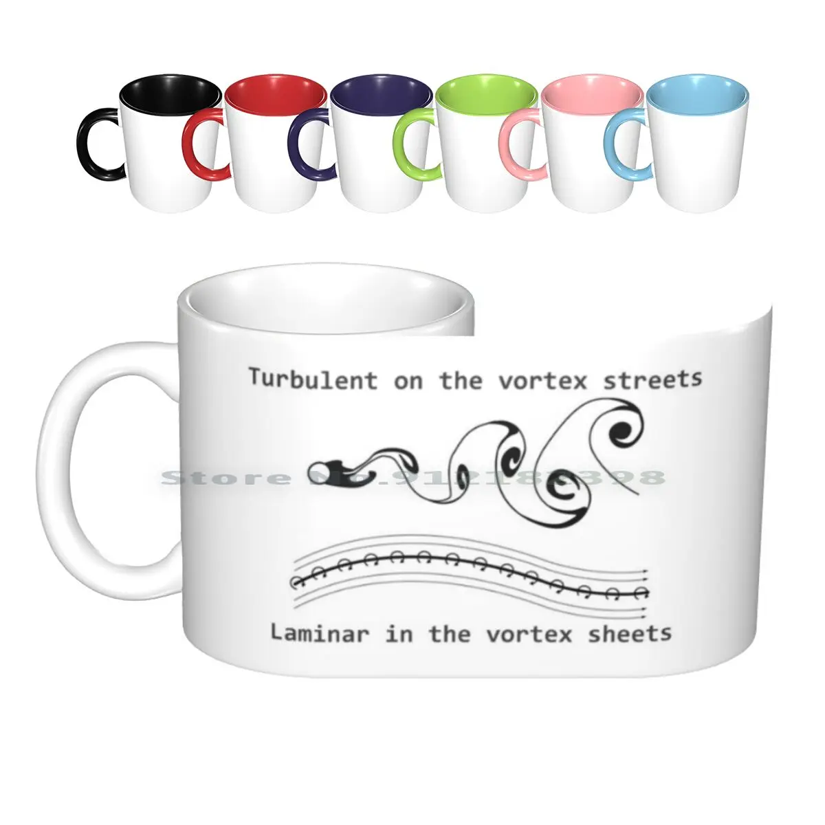 Turbulent On The Vortex Streets , Laminar In The Vortex Sheets Ceramic Mugs Coffee Cups Milk Tea Mug Laminar Turbulent Boundary