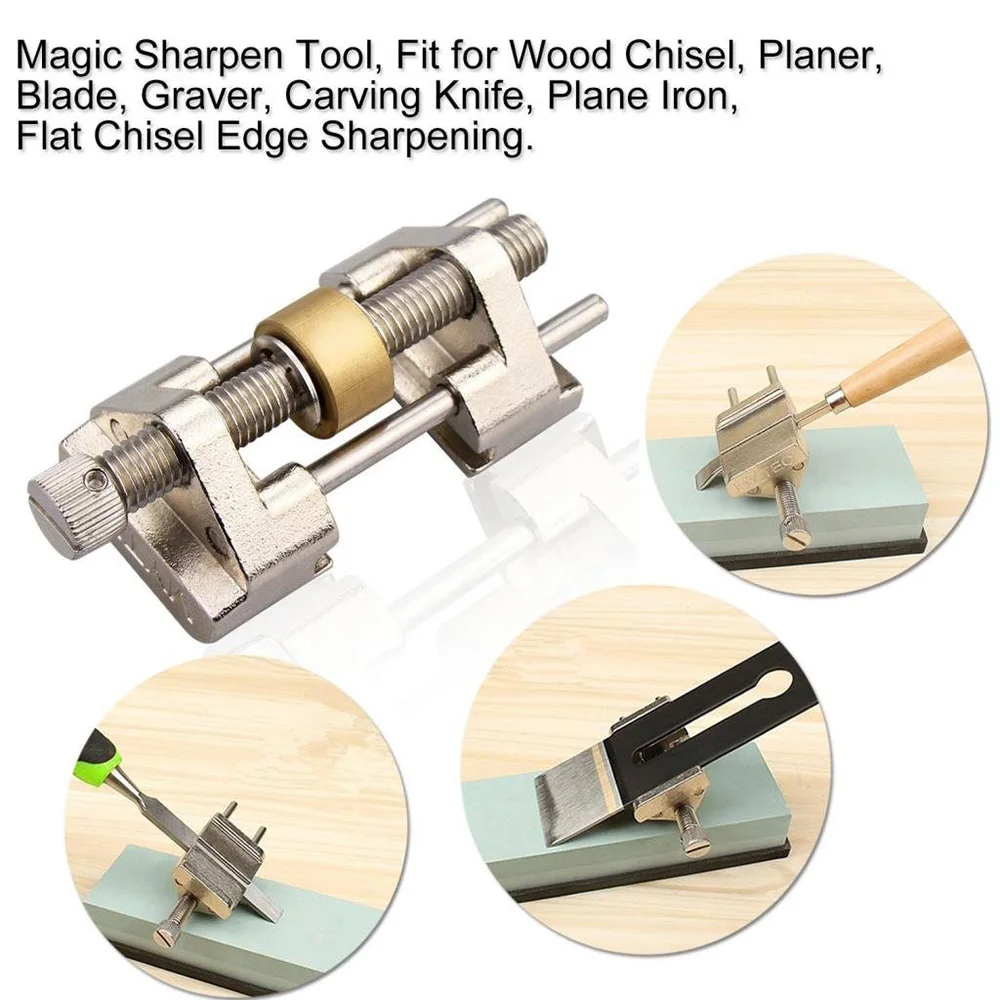 

Knife Sharpener Durable Guide Fixed Angle Holder For Chisels Planers Sharpening Kitchen Knife Accessories Kitchen Tools