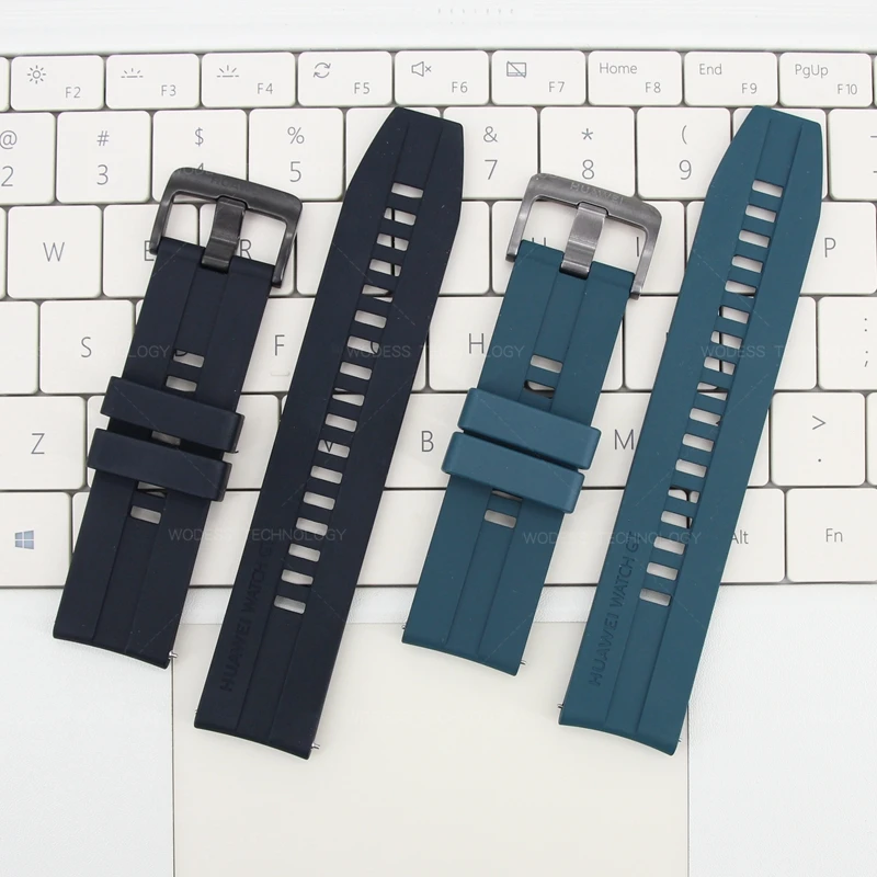 화웨이 워치 버즈 GT 가죽 실리콘 시계 스트랩, GT2 46mm 스포츠 FKM 시계 밴드, 궁극의 22mm 나일론 우븐 손목 밴드 스트랩