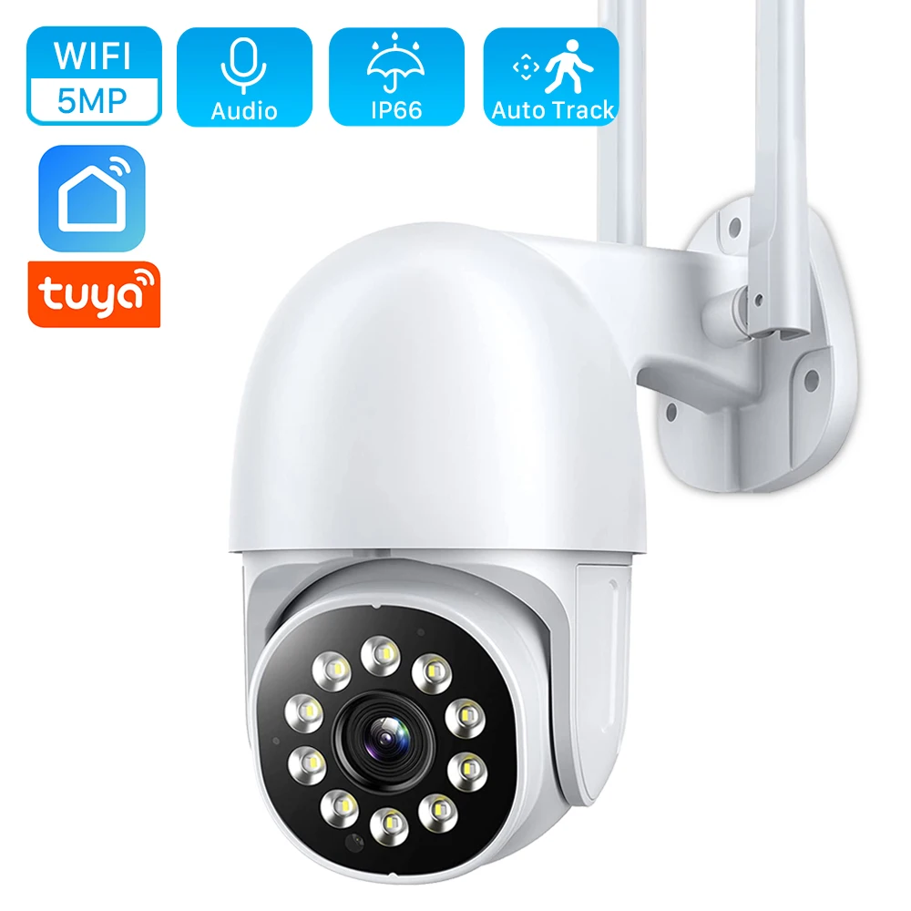 

5MP TUYA PTZ Camera Smart Cloud Outdoor 3MP Auto Tracking IP Camera 2MP Ai Human Detect Video Surveillance CCTV Security Camera