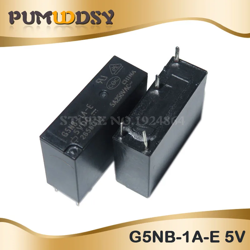 5PCS 5V 12V 24V Power Relays G5NB-1A-E- 5VDC 12VDC 24VDC 5A 250VAC 4PIN