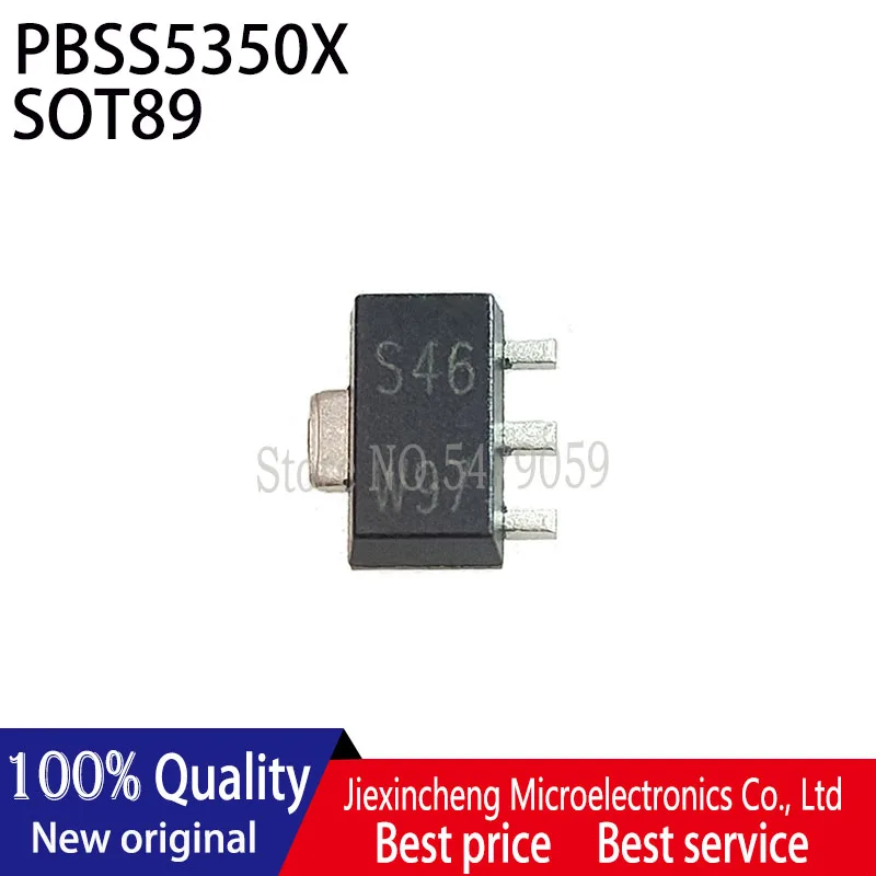 50 قطعة PBSS5350X PBSS5350 وسم: S46 3A 50V SOT89 جديد الأصلي