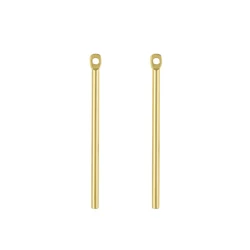 Sinya Au750 Jewelry DIY Accessories 18k Solid Gold Findings Components Earring Post Necklace Plugs Needle Pin For Design Making
