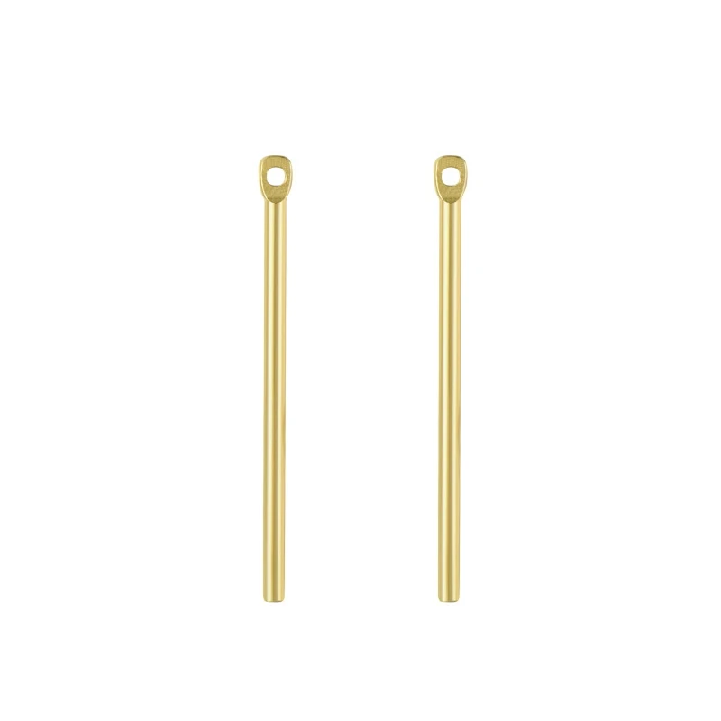 Sinya Au750 Jewelry DIY Accessories 18k Solid Gold Findings Components Earring Post Necklace Plugs Needle Pin For Design Making