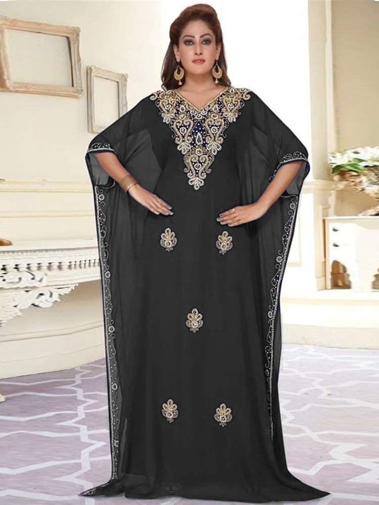 LORIE Perlen Abendkleider Dubai Kappe Hülse Chiffon Nahen Osten Prom Party Kleider für Frauen Plus Size Besondere Anlässe Kleider