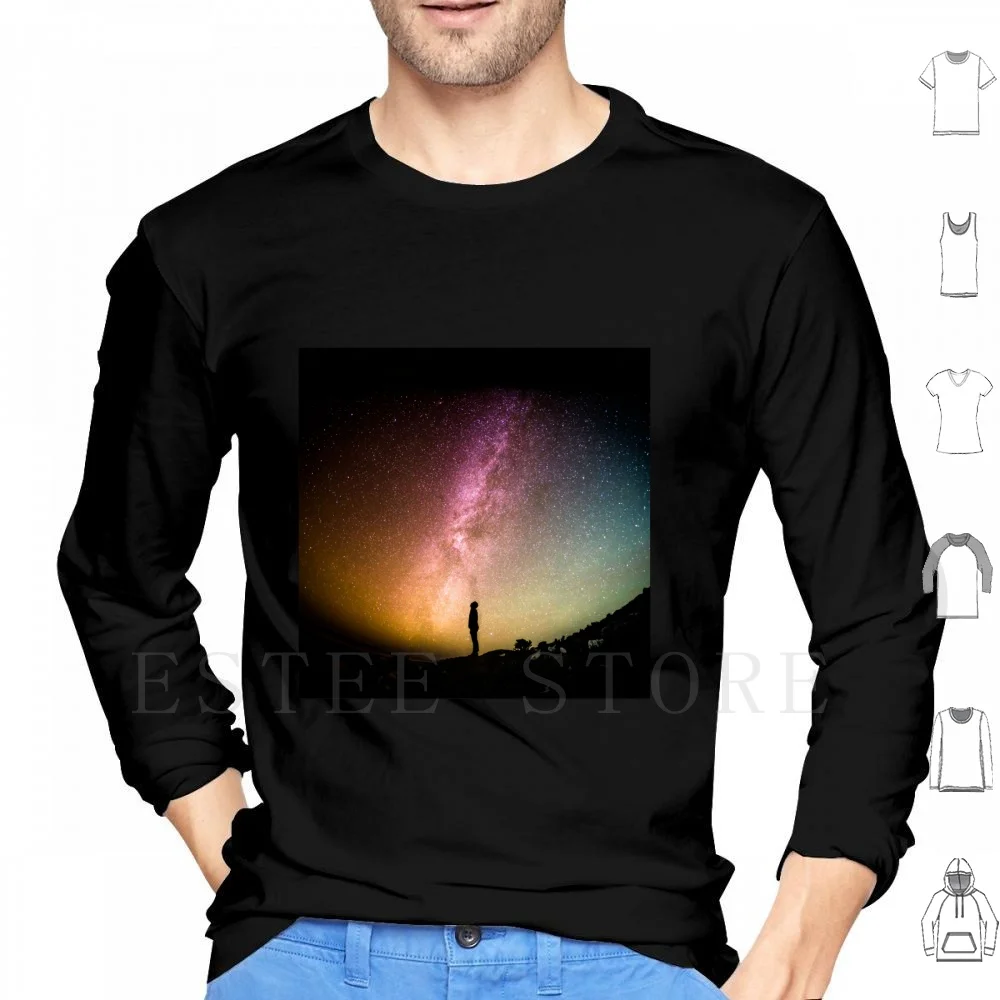 

Stargazing Into The Prism Sky Hoodies Long Sleeve Space Cosmos Macrocosm Star Star Binary Star Cluster Cluster