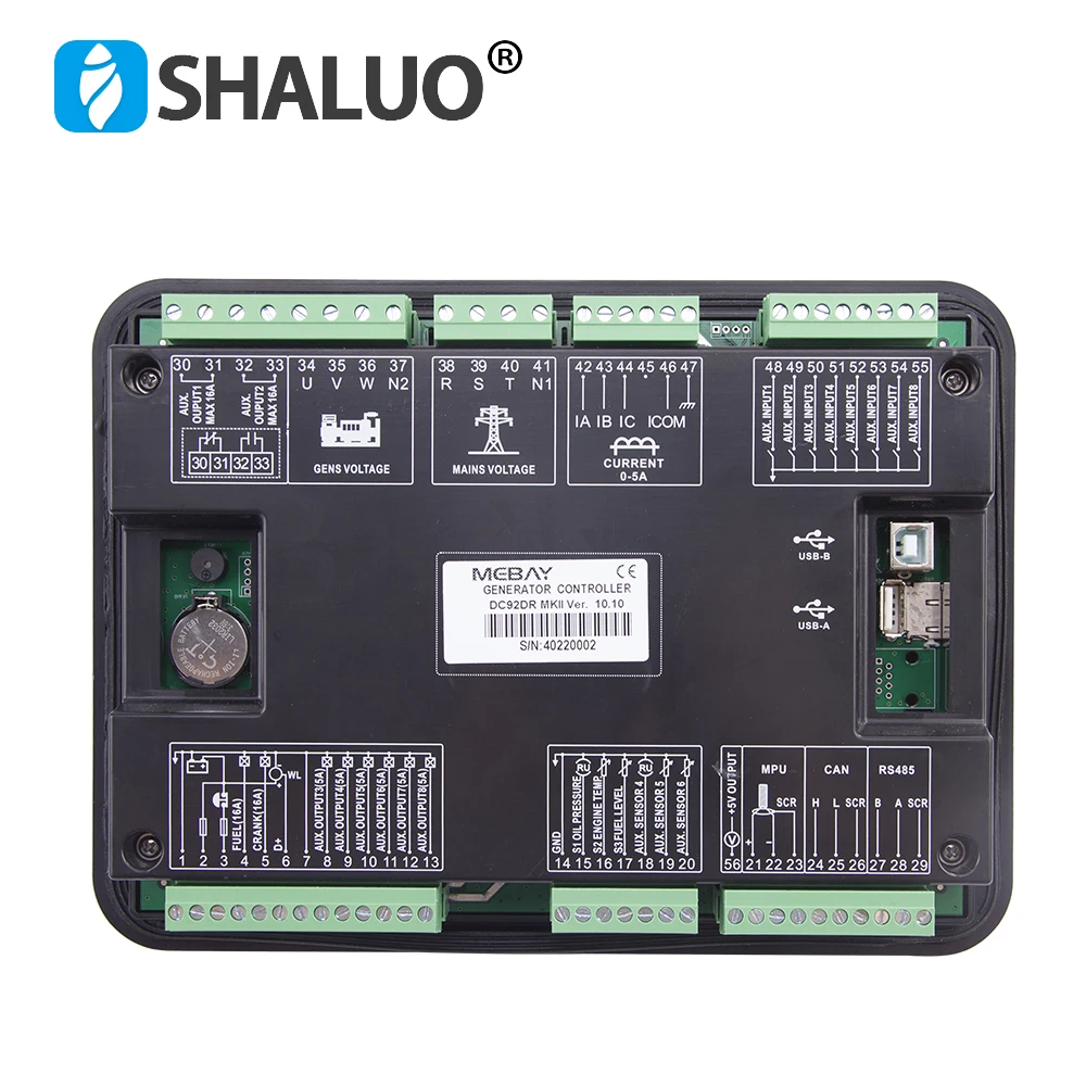 Imagem -03 - Mebay-controlador Diesel Gerador Dc90d Dc92d Mkii Amf Início Automático e Parar o Módulo de Controle Módulo de Controle Rs485 Pode Interface pc Monitoramento