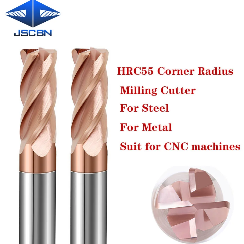 

HRC55 Carbide Corner Radius End Mills Round NOSE milling cutter Corner Rounding CNC tools Carbide milling cutter End Mills