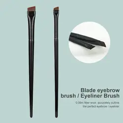 Single Makeup Brush Brow Contour Brush Eyebrow Eyeliner Brush Professional Small Angled Eyebrow Brush Blade Fine Makeup Tools