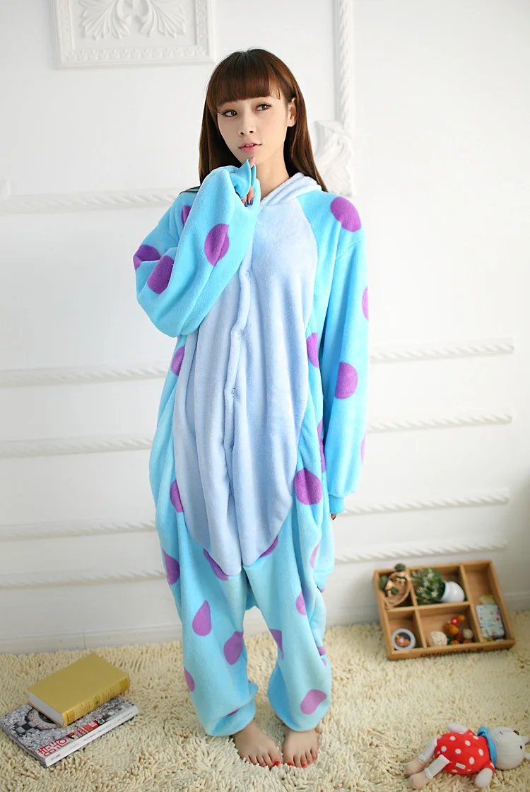 Kigurumi Blue Monster University Sulley Sullivan Onesies Pajamas Cartoon Costume Cosplay Pyjamas Party Anime  Sleepwear Costumes