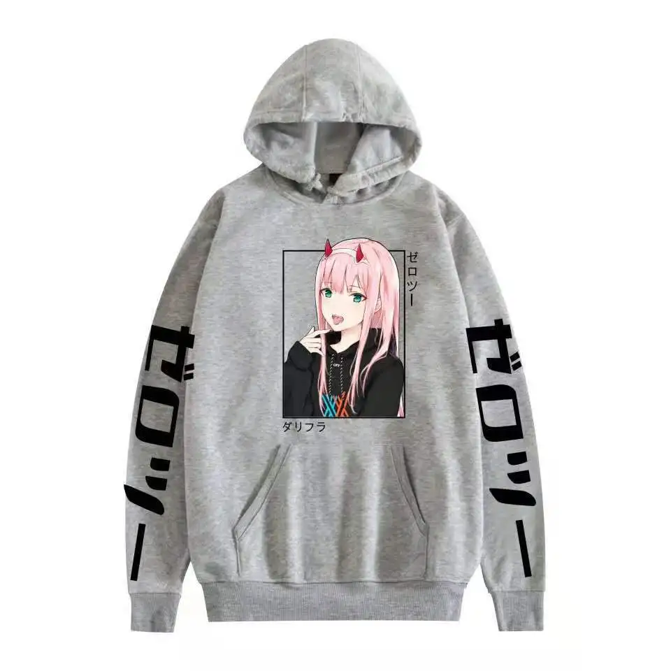 Anime Darling In The Franxx Zero Two Hoodies Harajuku Casual Streetwear Graphic Sweatshirts Unisex Hoodies New