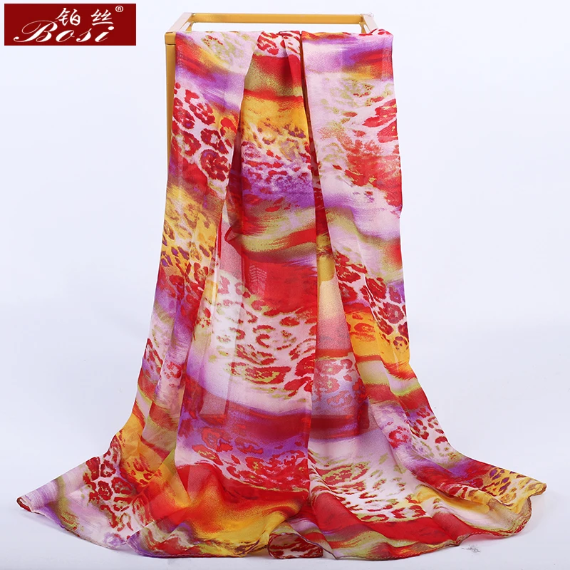 2020 New Chiffon scarf Flowers print women fashion luxury brand hijab bohemian summer ladies scarfs poncho shawl ladies scarves