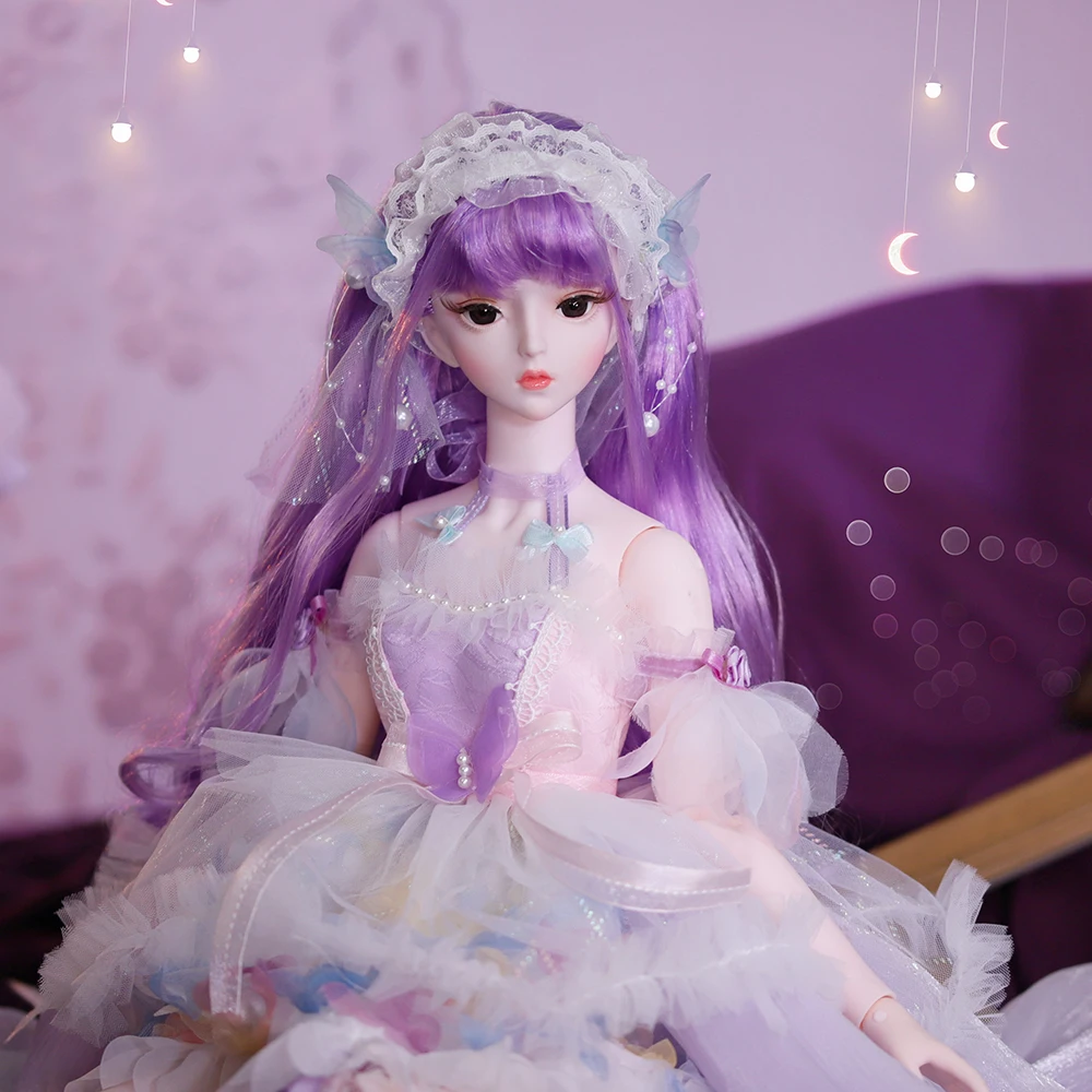 Dream Fairy 1/3 Doll 34 Joints Body 62CM Ball Jointed Dolls Full Set Including Clothes Shoes Princess Dress BJD for Girls