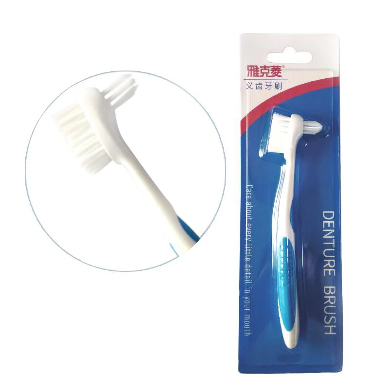 Y-Kelin Denture Clean Brush Double Sided Cleaning Toothbrush for False Teeth, Teeth Grinding, Dental Devices, and Mouth Guards