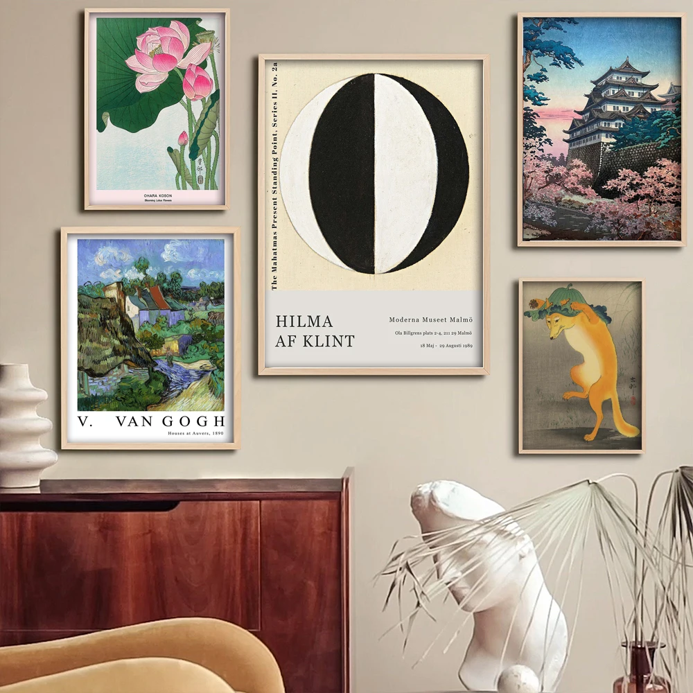Hilma Af Klint Print Modern Art Bohemian Scandinavian Art Print Abstract Art Gallery Wall Art Poster for Bedroom Home Decor