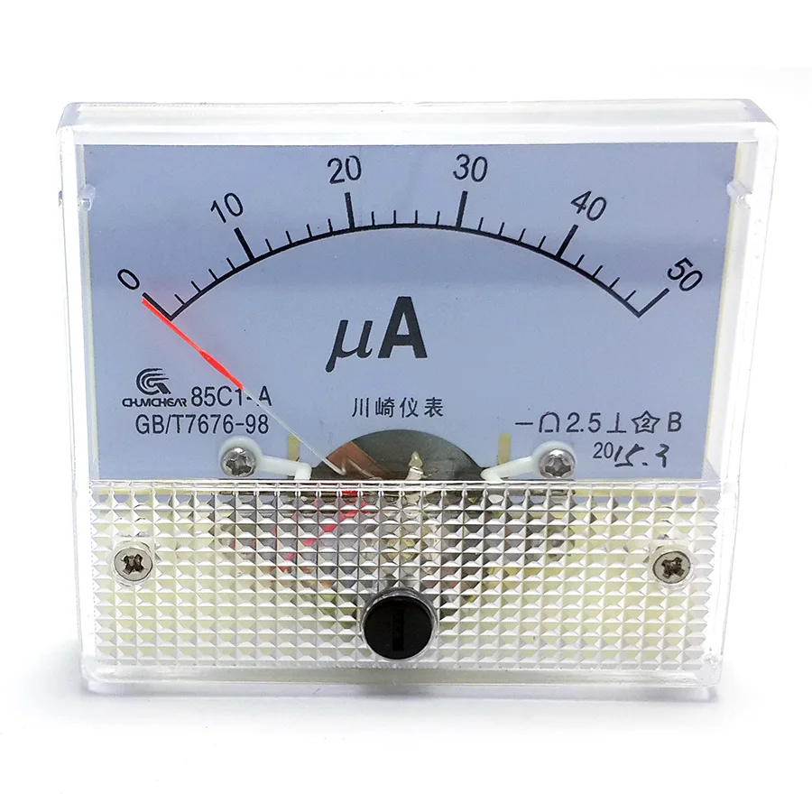 Microampere, milliampere, ammeter, voltmeter, tachometer 50uA 100uA 10mA 20mA 30mA 50mA 450V