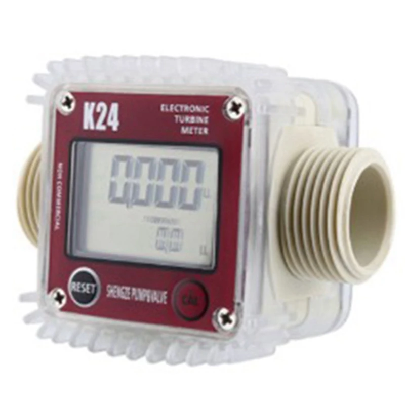 

Digital Lcd K24 Flow Meter Turbine Fuel Flow Tester For Chemicals Water Sea Liquid Flow Meters Measuring Tools