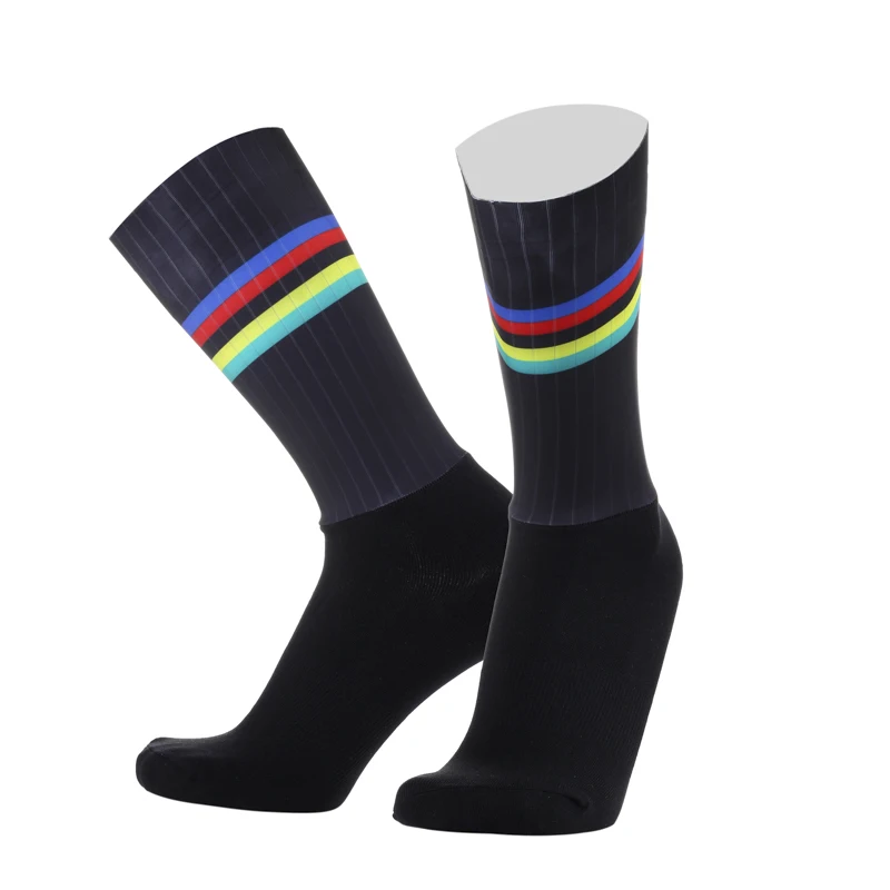 Neue Pro-Team Aero-Socken Rutschfeste Silikon-Radsocken für Herren Fahrrad-Sport-Laufsocken Calcetines Ciclismo