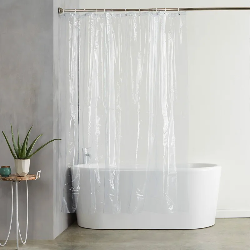 180*200cm Plastic Clear Shower Curtain Waterproof Mildew Proofing Transparent Bath Curtains Bathroom Products Home Merchandies