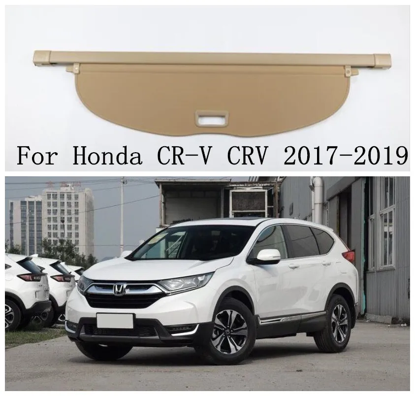 High Quality Car Rear Trunk Security Shield Trunk Cargo Cover For 17-18 Honda CR-V CRV 2017 2018 2019  ( black, beige)