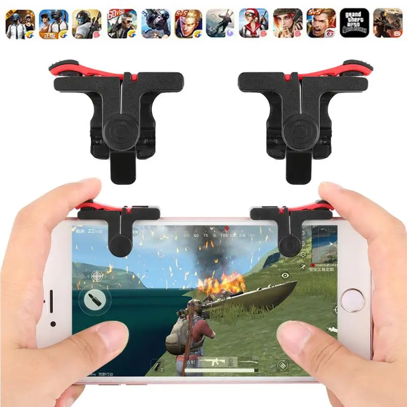 Light Weight Portable A Pair Shooter Controller Stretchable Phone Gamepad Trigger Fire Button Aim Key L1R1 Shooter Controller