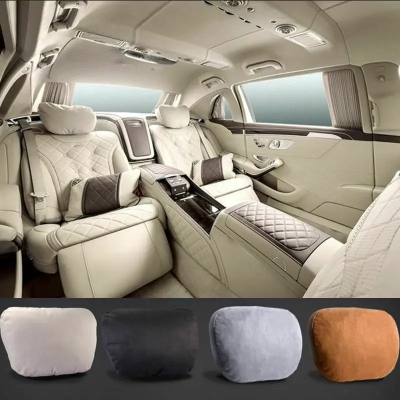 

Car Accessories For Mercedes-Benz BMW Audi Maybach S Class Car Headrest Neck Seat Cushion Covers Ultra Soft Universal