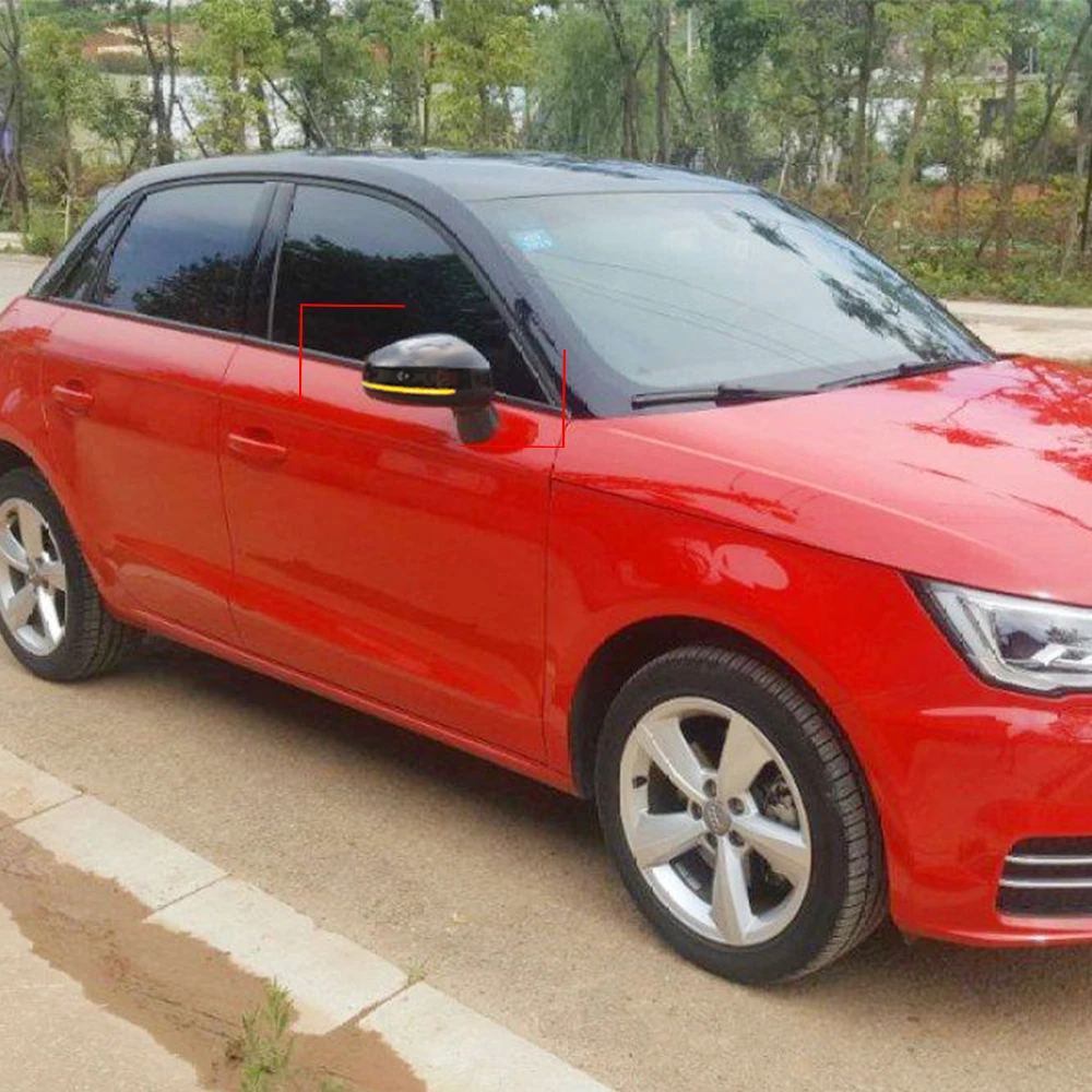 2 قطعة لأودي A1 8X 2011 2012 2013 2014 2015 2016 2017 LED ديناميكية بدوره مصباح إشارة الجانب الجناح مرآة الرؤية الخلفية مصباح