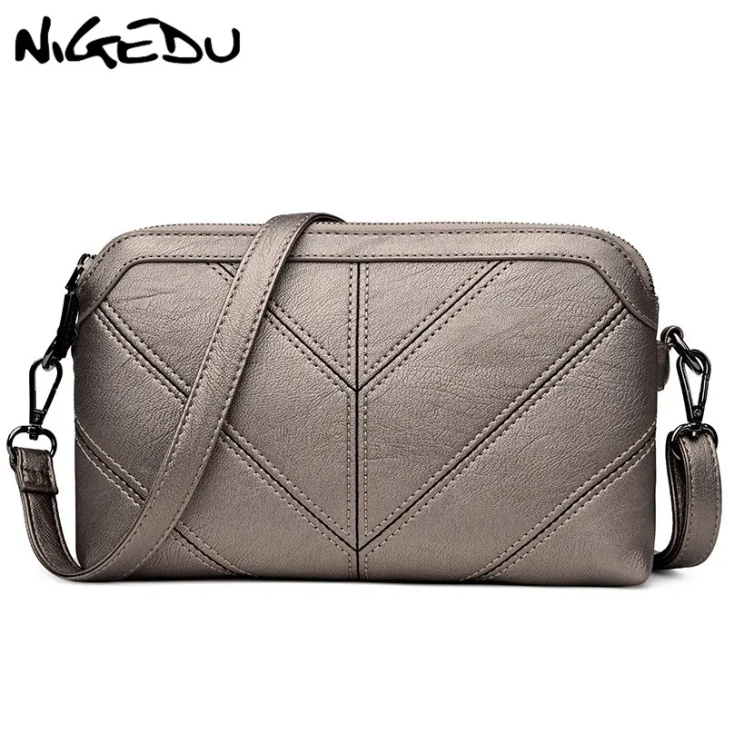 NIGEDU Brand women Messenger bag High quality soft PU Women's shoulder bag Mother gift Crossbody Bags 2022 new Clutches Handbags