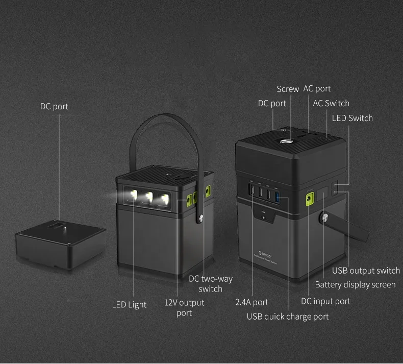 Multi Function Portable Energy Storage System 1500Wh Solar Inverter Generator Power Station Supply