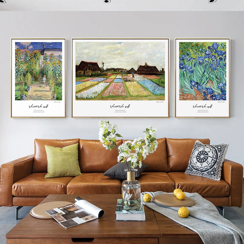 Vincent Van Gogh World Famous Art Sunflower Starry Night Canvas Art Wall Paintings For Living Room Posters And Prints Home Decor