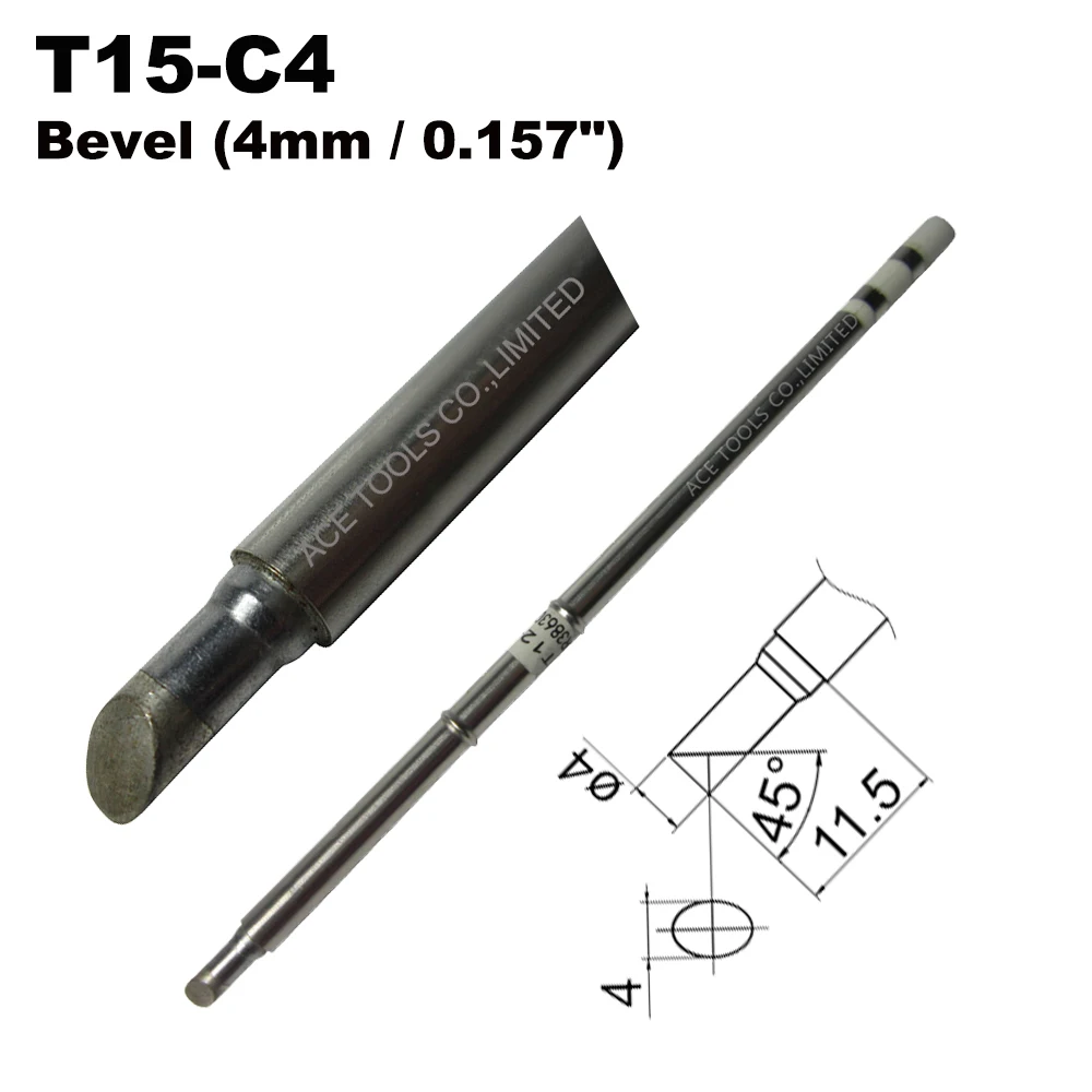 

5 PCS T15-C4 Replacement Soldering Tip for HAKKO FM-203 FM-204 FM-206 FX-951 FX-950 FX-952 FX-9501 FM-2028 FM-2027 FM-2021