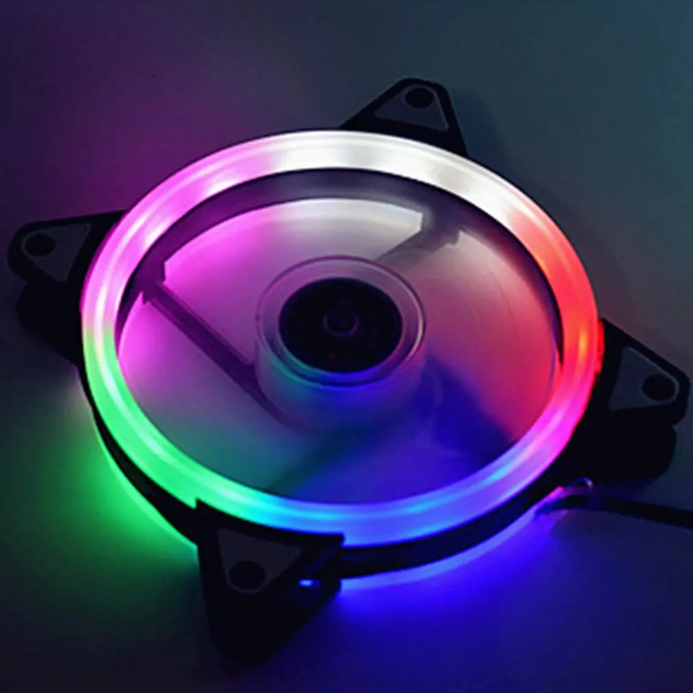 120mm PC Computer Case Fan Cooling Cooler Adjustable RGB Led 12V Mute Ventilador PWM RGB Case Fans Adjust Speed For Computer