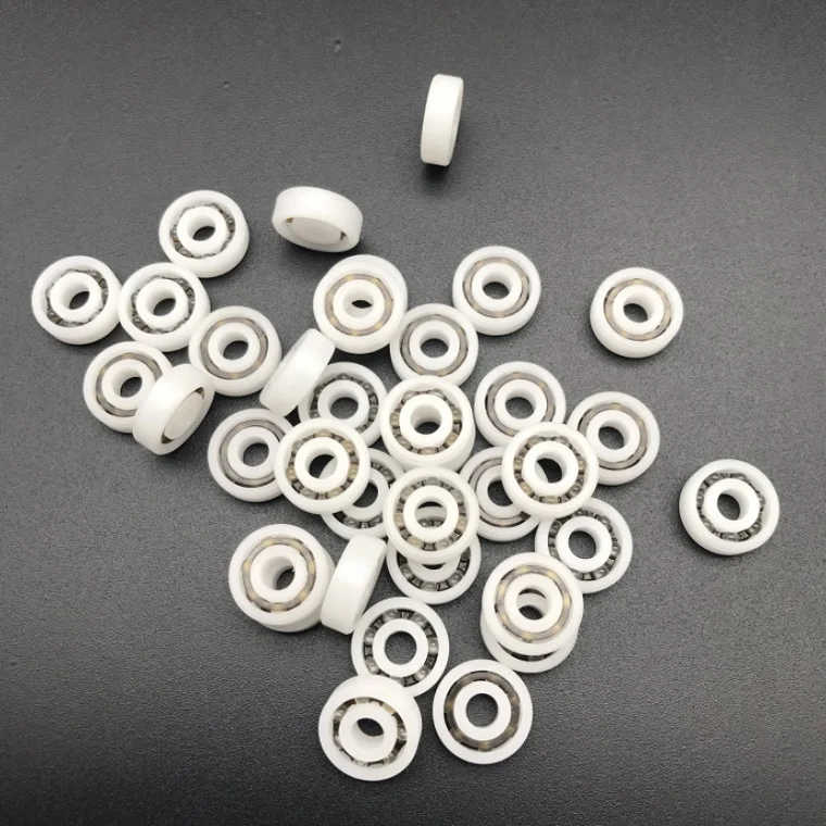 10 Stück/50 Stück POM-Lager 607 7*19*6mm Kunststoffkugellager mit Glaskugeln, Nylonkäfig, tiefe Rille 7×19×6mm – Detail 1